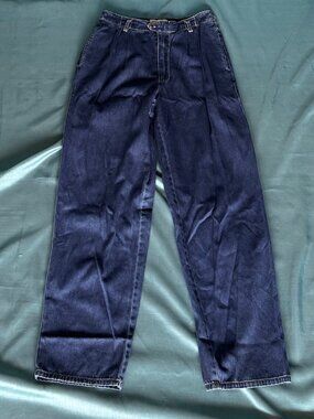 Vintage 80s Crossroads Dark Wash High Waist Denim Jeans Size 10 Grunge